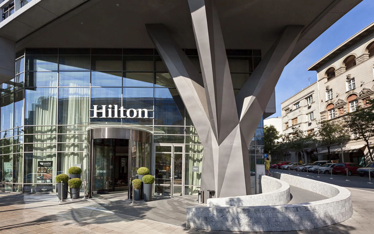 Hilton Hotel entrance
